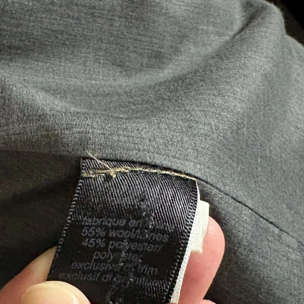 John Varvatos USA Wool Blend Hooded Peacoat Jacket - Men's Size L - Black - Picture 6 of 15